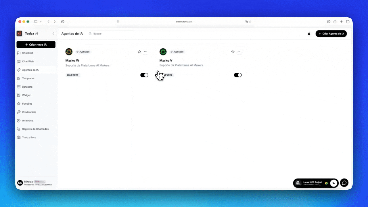 Capa — ligações telefônicas via Twilio