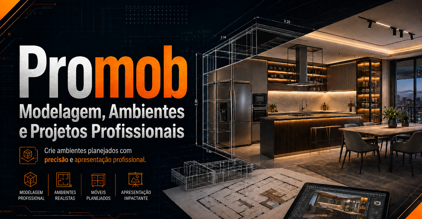 Capa do curso Promob: Modelagem, Ambientes e Projetos Profissionais