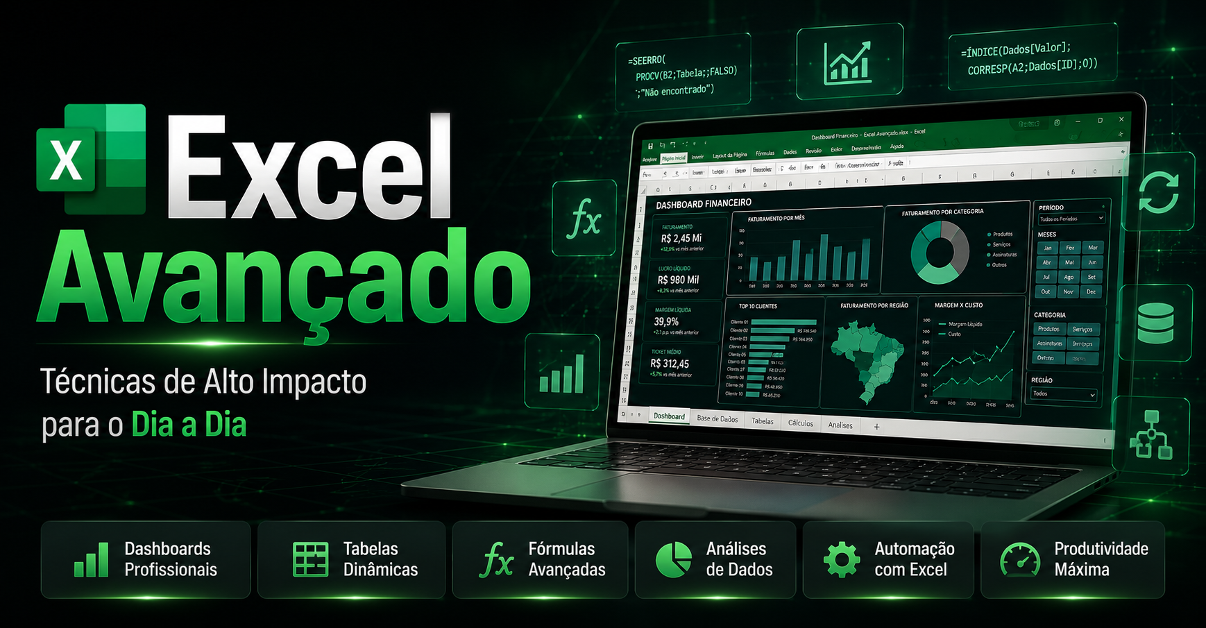 Capa do curso Excel Avançado: Técnicas de Alto Impacto para o Dia a Dia