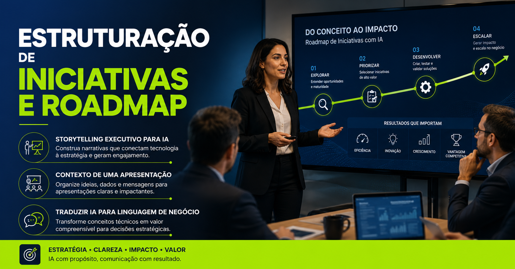 Capa do curso Estruturação de Iniciativas e Roadmap